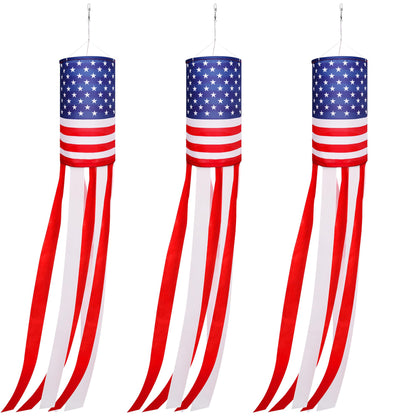 EBaokuup 40-inch American flag windsock with stars and stripes for yard decor