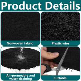EBaokuup black fabric inserts guard soil while fitting most planters