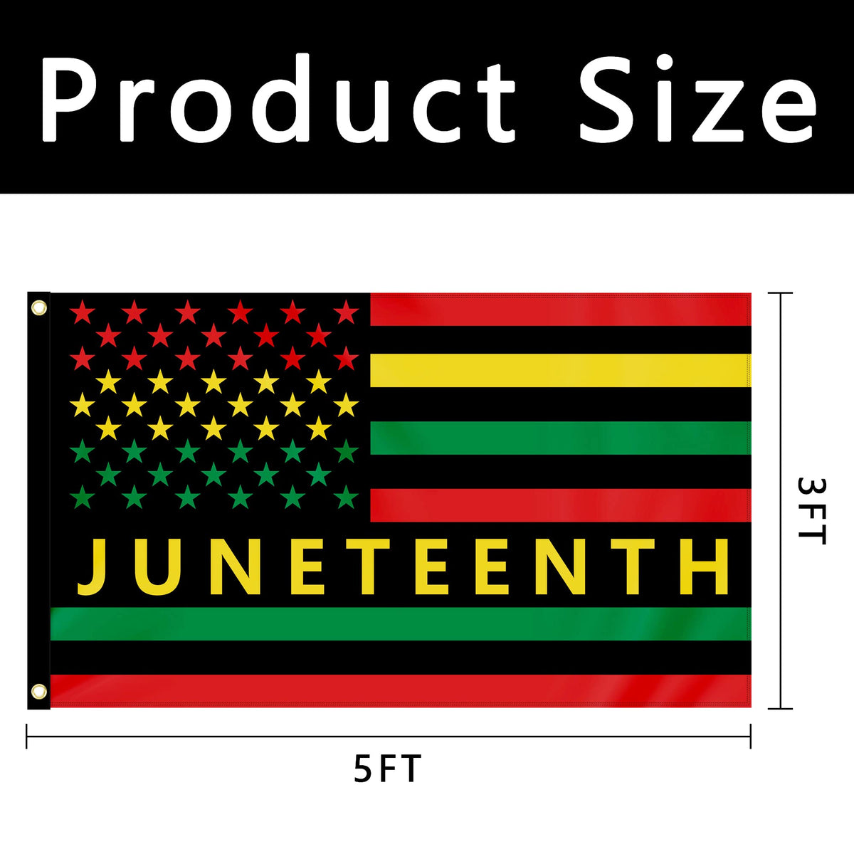 EBaokuup black pride banner for porch or garden, vivid colors.