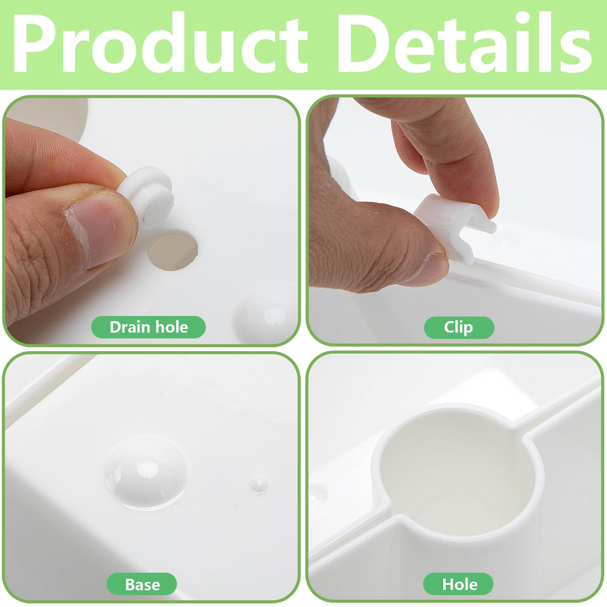 EBaokuup drainage holes bottom prevent waterlogging and protect roots.