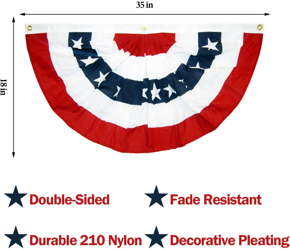 EBaokuup flag banner stitch detailing highlights reinforced edges for longevity