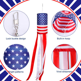 EBaokuup patriotic windsock for flag day celebrations and outdoor display