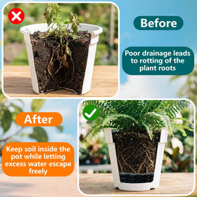 EBaokuup helps maintain proper drainage and soil retention in pots