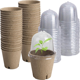 EBaokuup seedling starter pots with humidity dome for easy germination monitoring