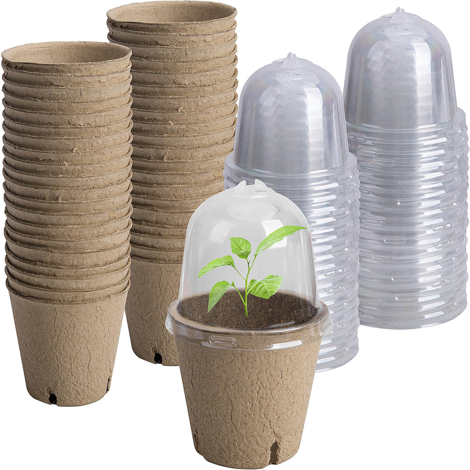 EBaokuup seedling starter pots with humidity dome for easy germination monitoring