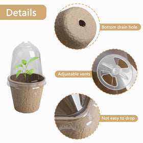 EBaokuup transparent humidity dome view to monitor germination and moisture.