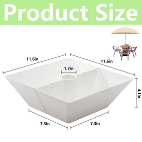 EBaokuup white square planter close-up shows durable PVC material.