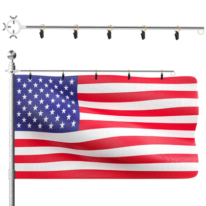 EBaokuup flag stabilizer set displayed for outdoor flag display, promotes neat, flat flags.