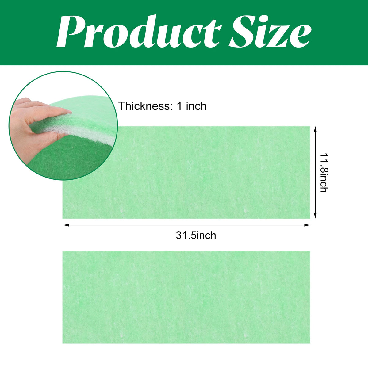 EBaokuup glueless cotton planter mat closeup highlighting eco-friendly, non-glue design