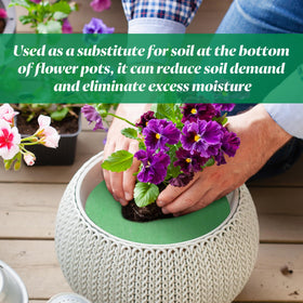 EBaokuup cut-to-fit planter filler green offers flexible sizing for many pots