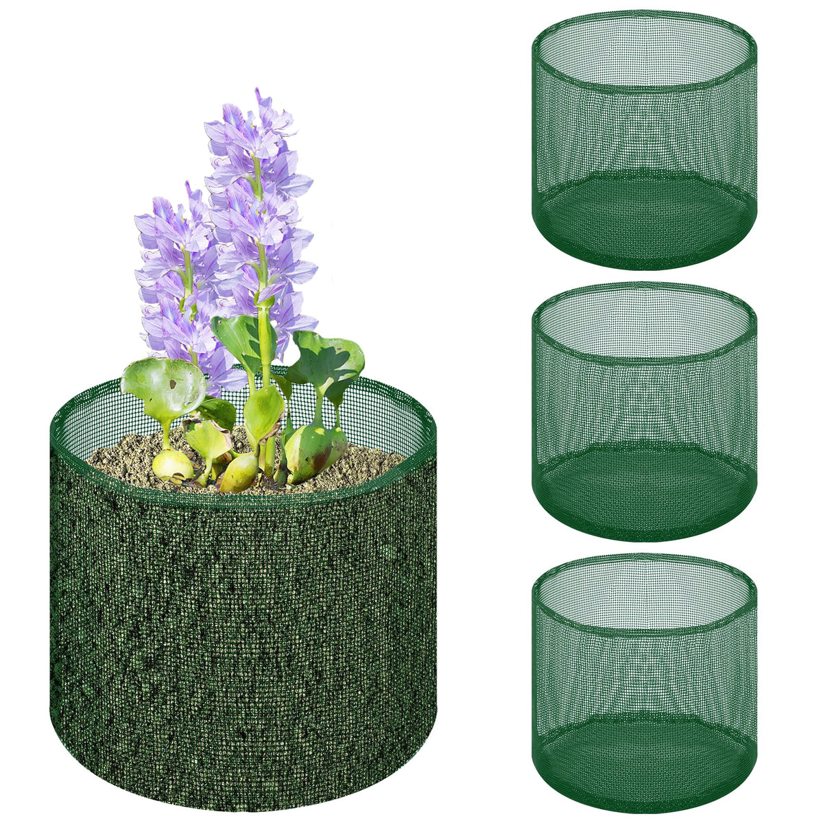EBaokuup pond plant bag mesh pot shows breathable design for healthier roots