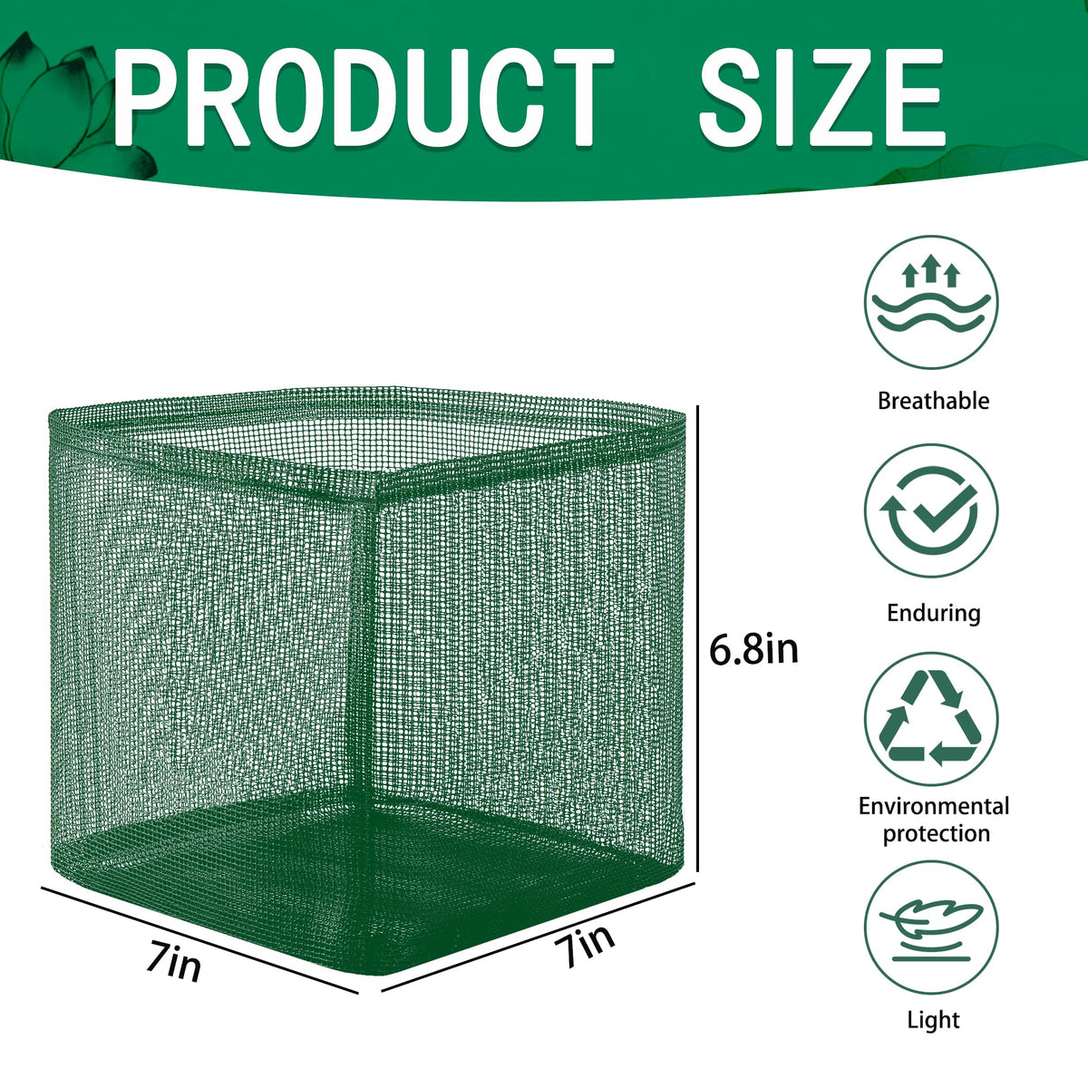 EBaokuup reusable PVC mesh pots for easy cleaning and pond durability.