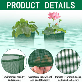 EBaokuup square green pond pots suitable for lilies.