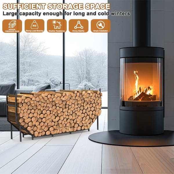 Ebeneze firewood rack interior gap improves airflow for wood drying