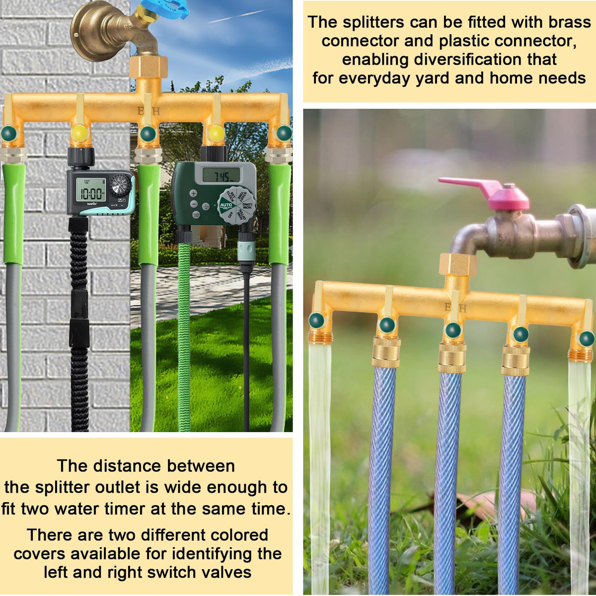 Fully compatible with standard 3/4-inch faucets and hoses.