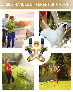 EBH heavy-duty brass body withstands pressure and weather for long life.