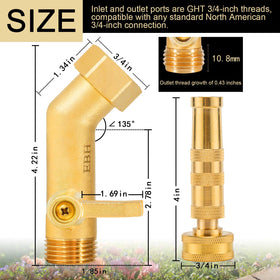 EBH nozzle in high-pressure jet pattern for powerful cleaning.