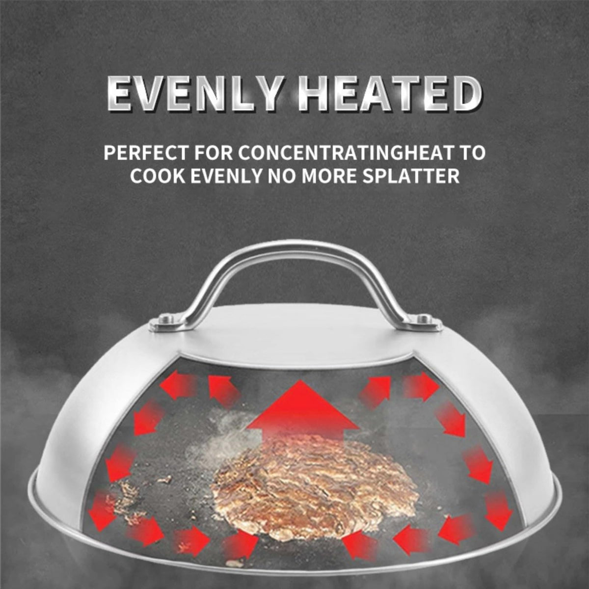 EBIEFLY stainless steel dome showing durable construction under heat