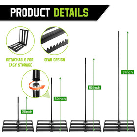 EBIEFLY stainless steel durable lawn rake resists rust for long life