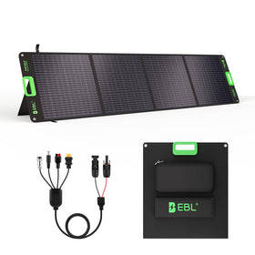 EBL 200W foldable solar panel compact for easy storage on outdoor trips.
