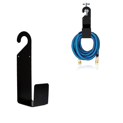 Ebliiny garden hose holder on wall for quick access to hoses.
