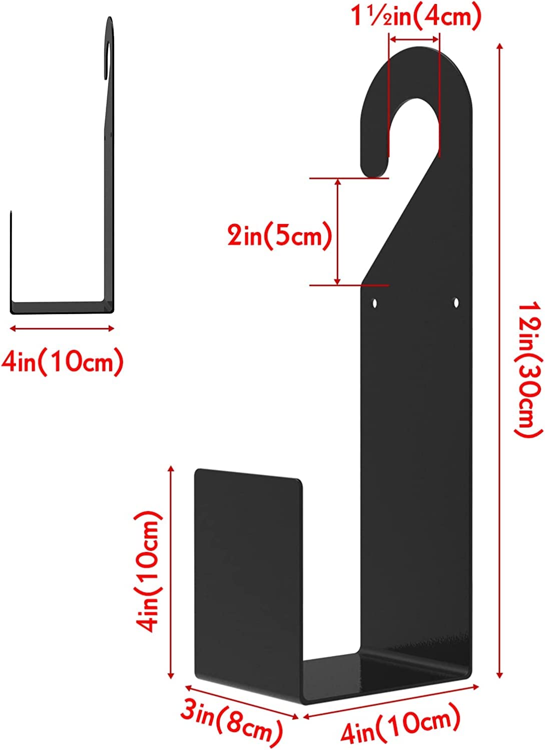 Ebliiny large 12x4x3 hose hanger for bulky hoses.