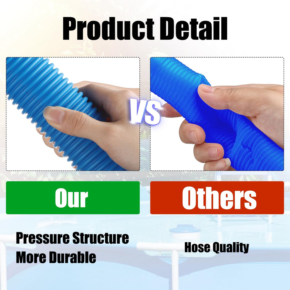 EBOOT 29060e UV-resistant PE EVA hose resists sun and temperature for long life.