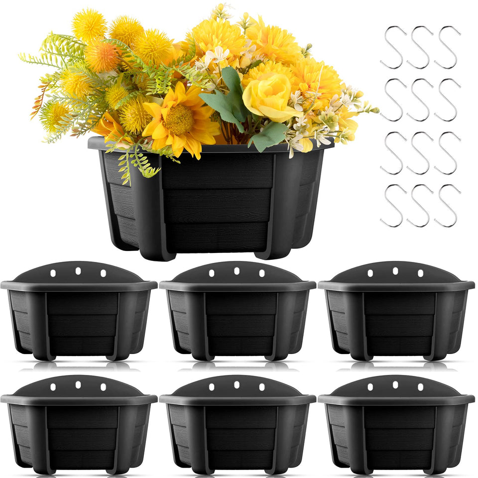EBOOT dark coffee wall hanging planter setup for stylish indoor herb and flower displays.
