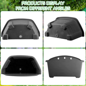 EBOOT fence rail planter shows drainage hole design for clean, convenient watering.