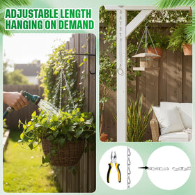 EBOOT weather-resistant iron chain supports outdoor and indoor decor.
