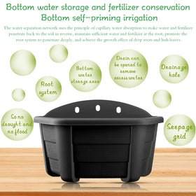EBOOT planter with drain plug helps manage water flow and protect surfaces.