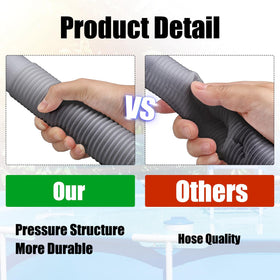 EBOOT UV-resistant pool hose highlighting durability under sun exposure.