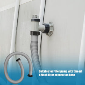 EBOOT 2-pack grey pool hoses ready for replacement and extended use.
