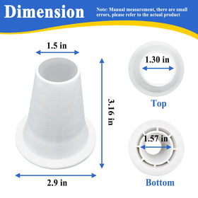 Close-up of rubber cone reducer showing durable, corrosion-resistant material.