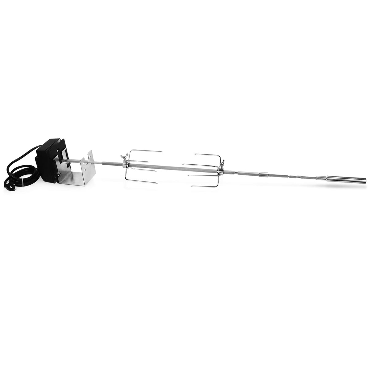 Ebusin 7652 rotisserie kit shown with Genesis II compatibility for flexible grilling.