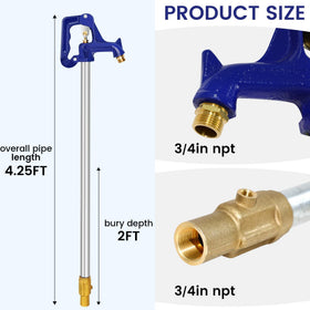Ebusin frost-proof hydrant drains automatically after shut-off.