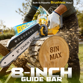 Ecarke 2-in-1 saw with 8-inch guide bar for precise pruning