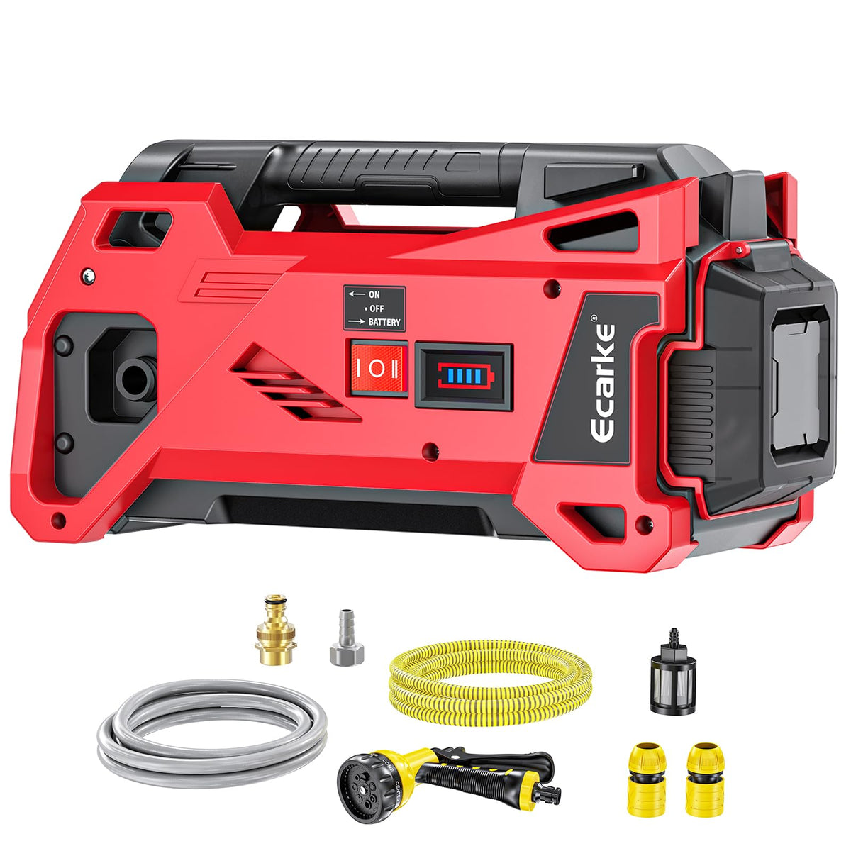 Ecarke water transfer pump cordless design shown for portable drainage