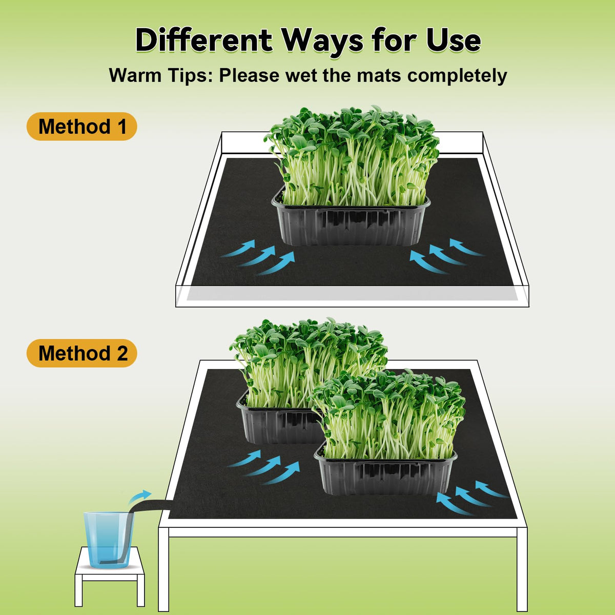 ECcandiedhaws mat placed under pots to promote hydration