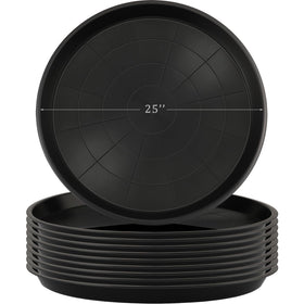 Eccliy 10-pack 25-inch plant saucers protect indoor pots and floors from spills.