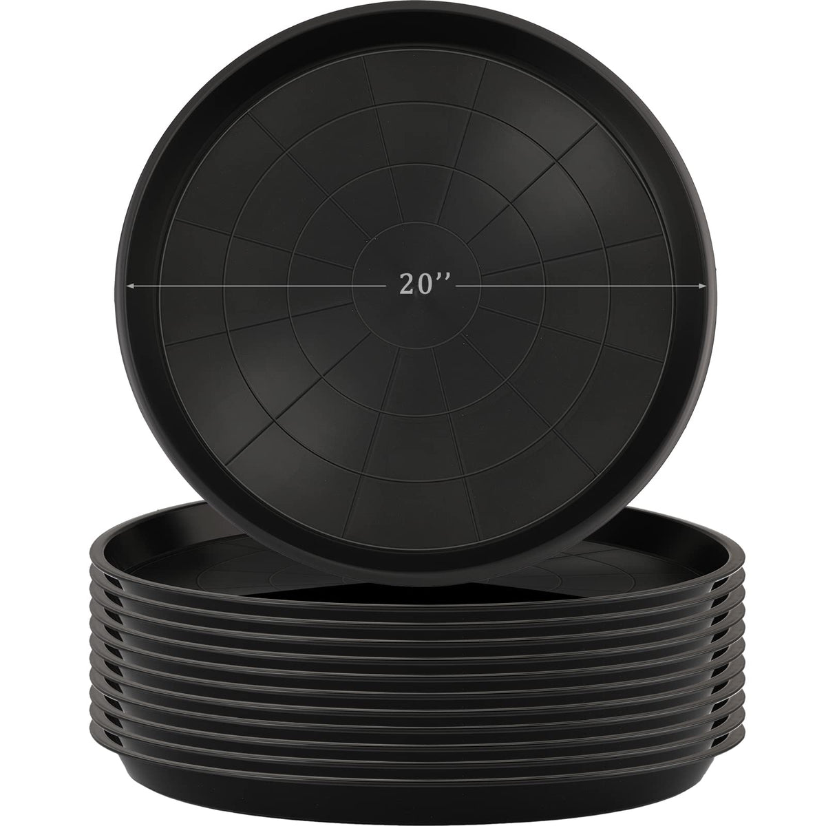Eccliy 12-pcs plant saucers protect surfaces from water damage.