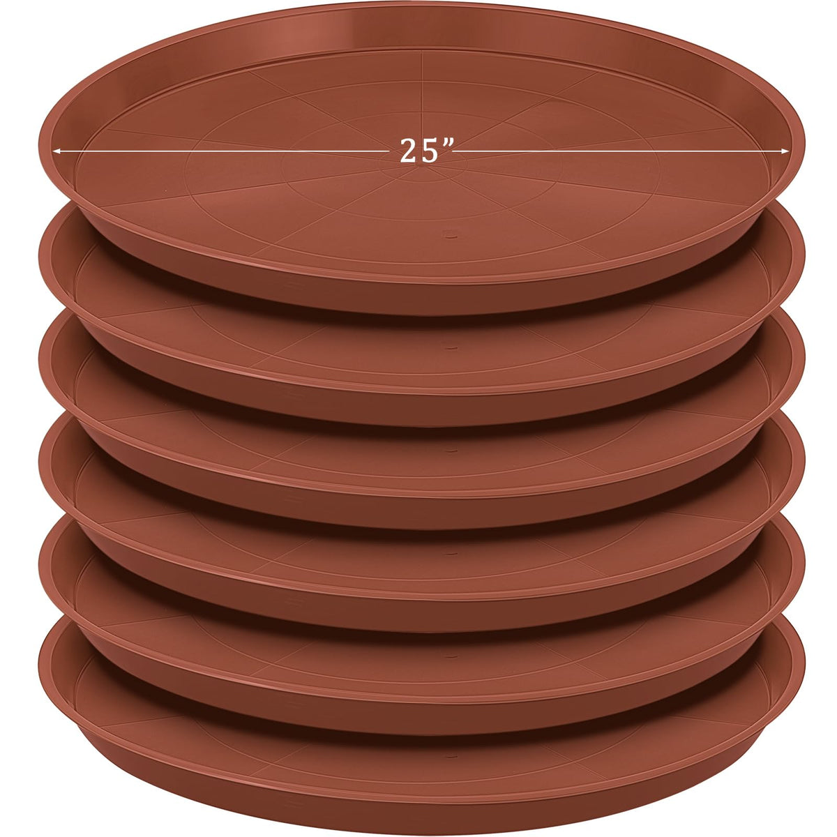 Eccliy 6-pack plant saucer 23-inch diameter protects floors from spills