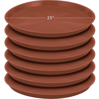 Eccliy 6-pack plant saucer 23-inch diameter protects floors from spills