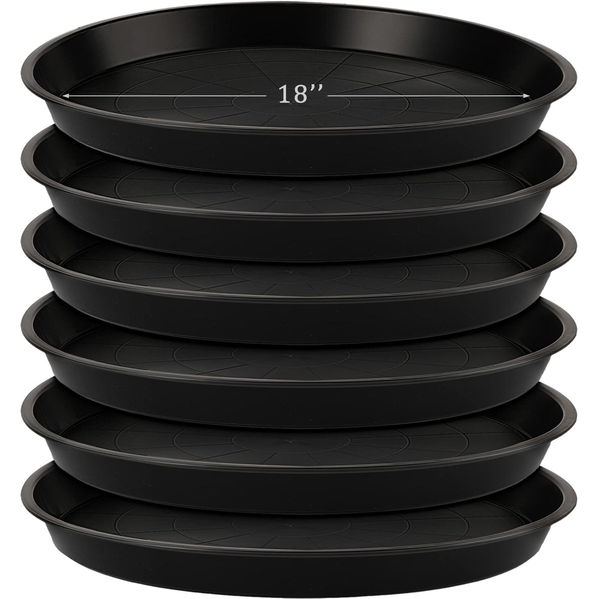 Eccliy 18-inch plant saucer front view, sturdy drip tray for large pots