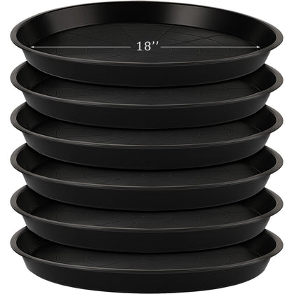 Eccliy 18-inch plant saucer front view, sturdy drip tray for large pots