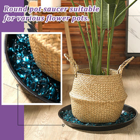 Eccliy 18-inch saucer matte finish blends with planters