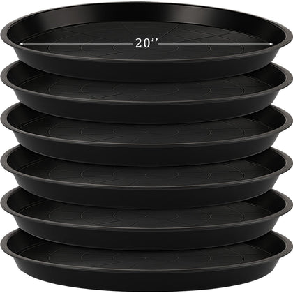 Eccliy 6-pack plant saucer 23-inch top view protects floors from water spills