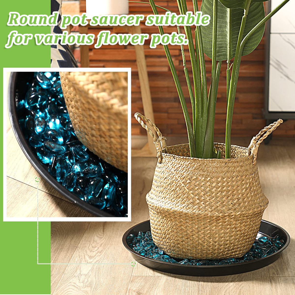 Eccliy display tray doubles as jewelry or fruit holder.