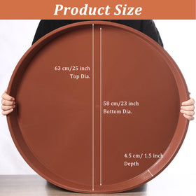 Eccliy heavy-duty plastic saucer for large pots, durable and deformation-resistant