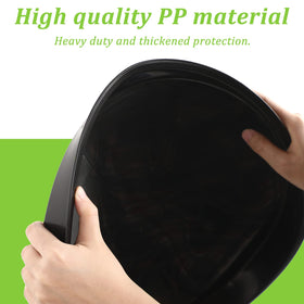 Eccliy leakproof round saucer catches overflow and protects floors.